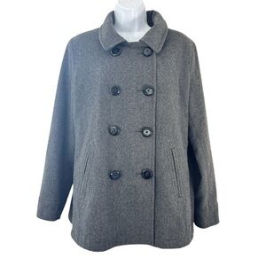 Old Navy Gray Wool Blend Peacoat Women’s Size L